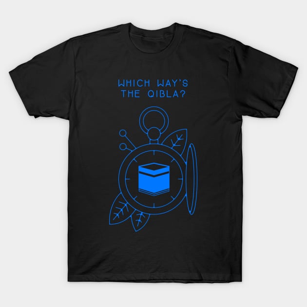 Which Way's The Qibla? Night Blue T-Shirt by submissiondesigns